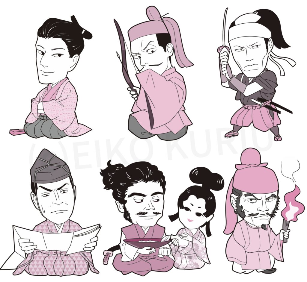 『25の英傑たちに学ぶ「死ぬほど痛い」かすり傷　偉人しくじり図鑑』  人物イラスト-1