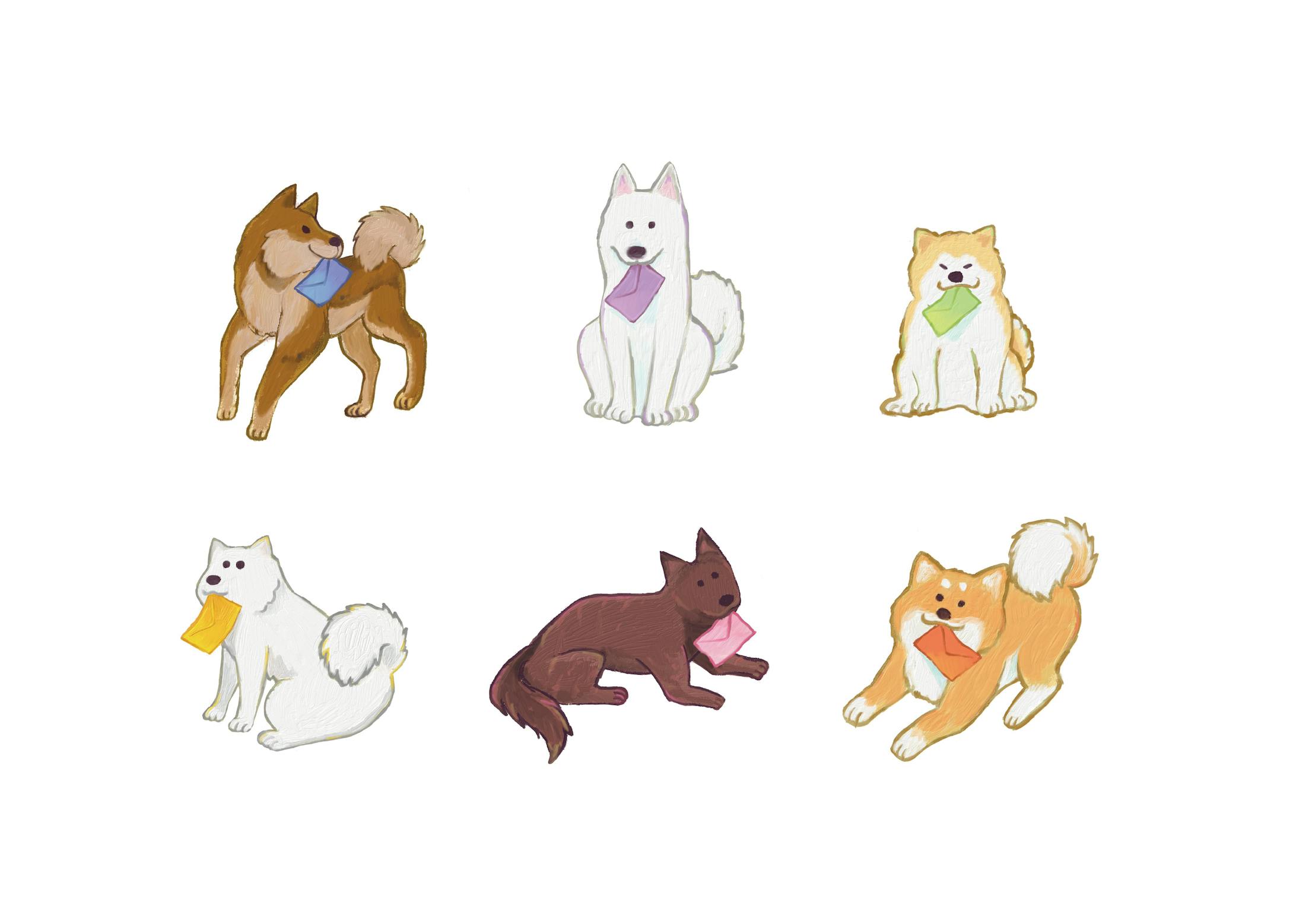 日本犬のイラスト 日本犬のイラスト