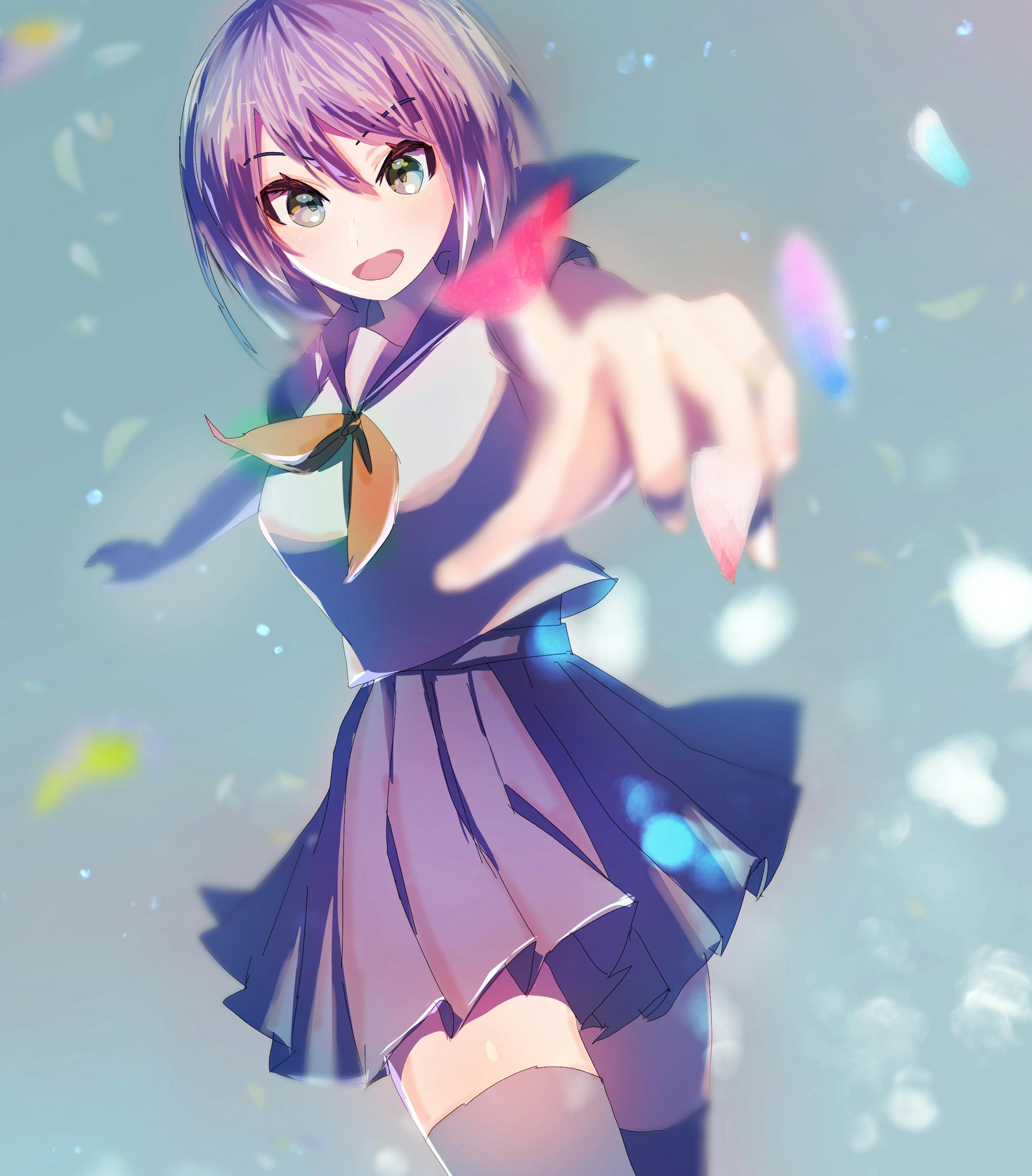 【簡易背景・縦長】バストアップ1枚絵-1