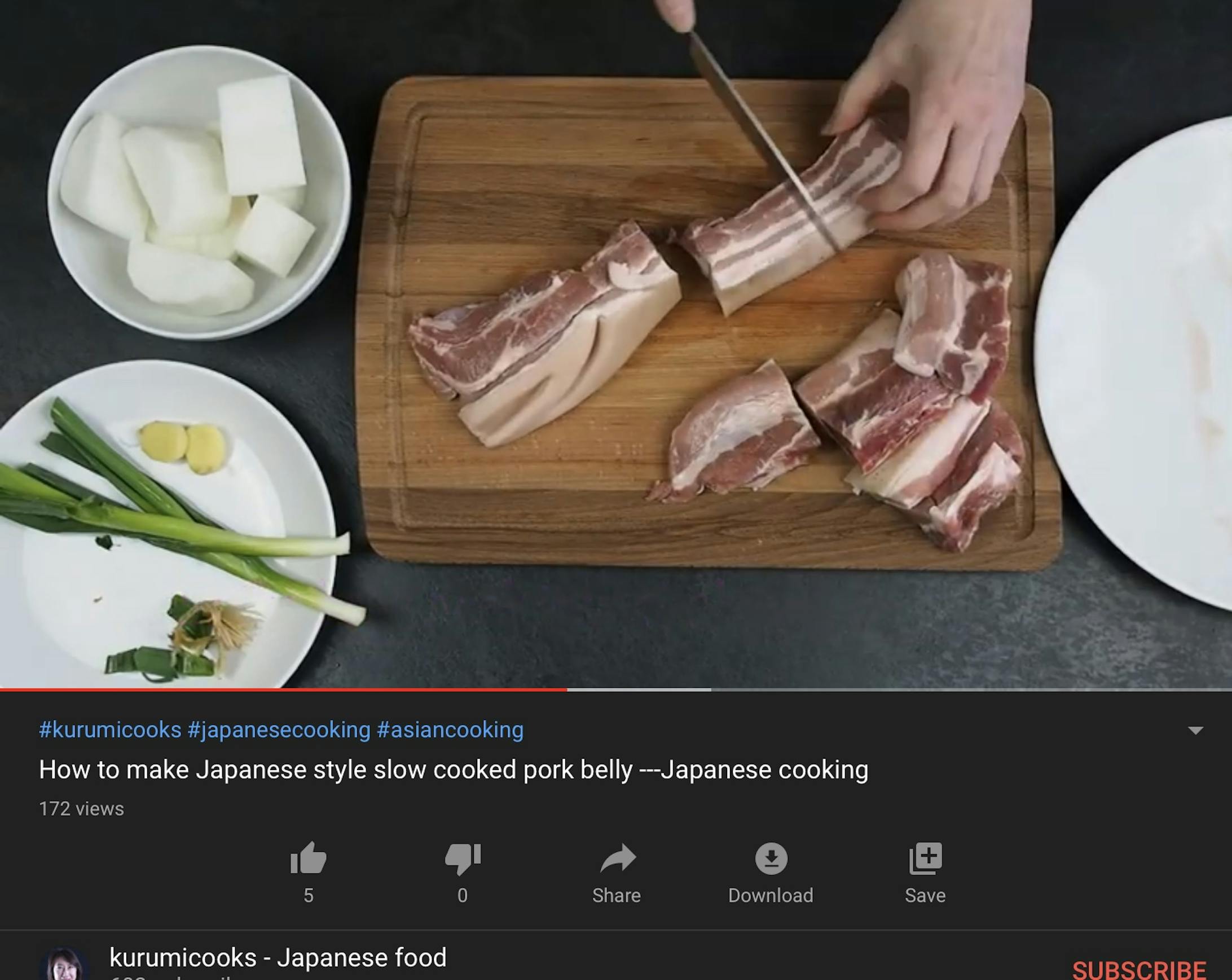 Youtube.豚野角煮野作り方-1