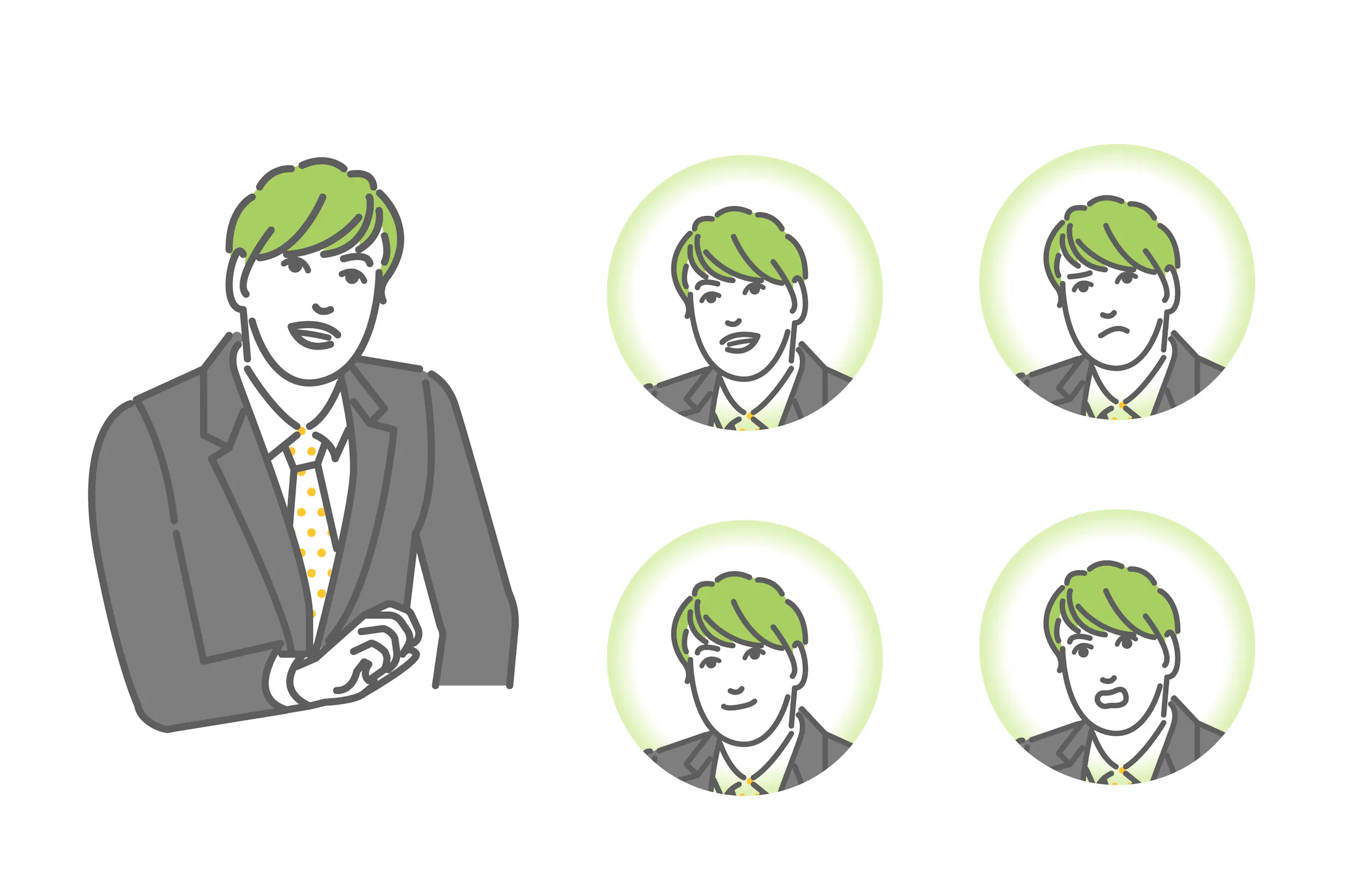 ビジネスマンのアイコンセット