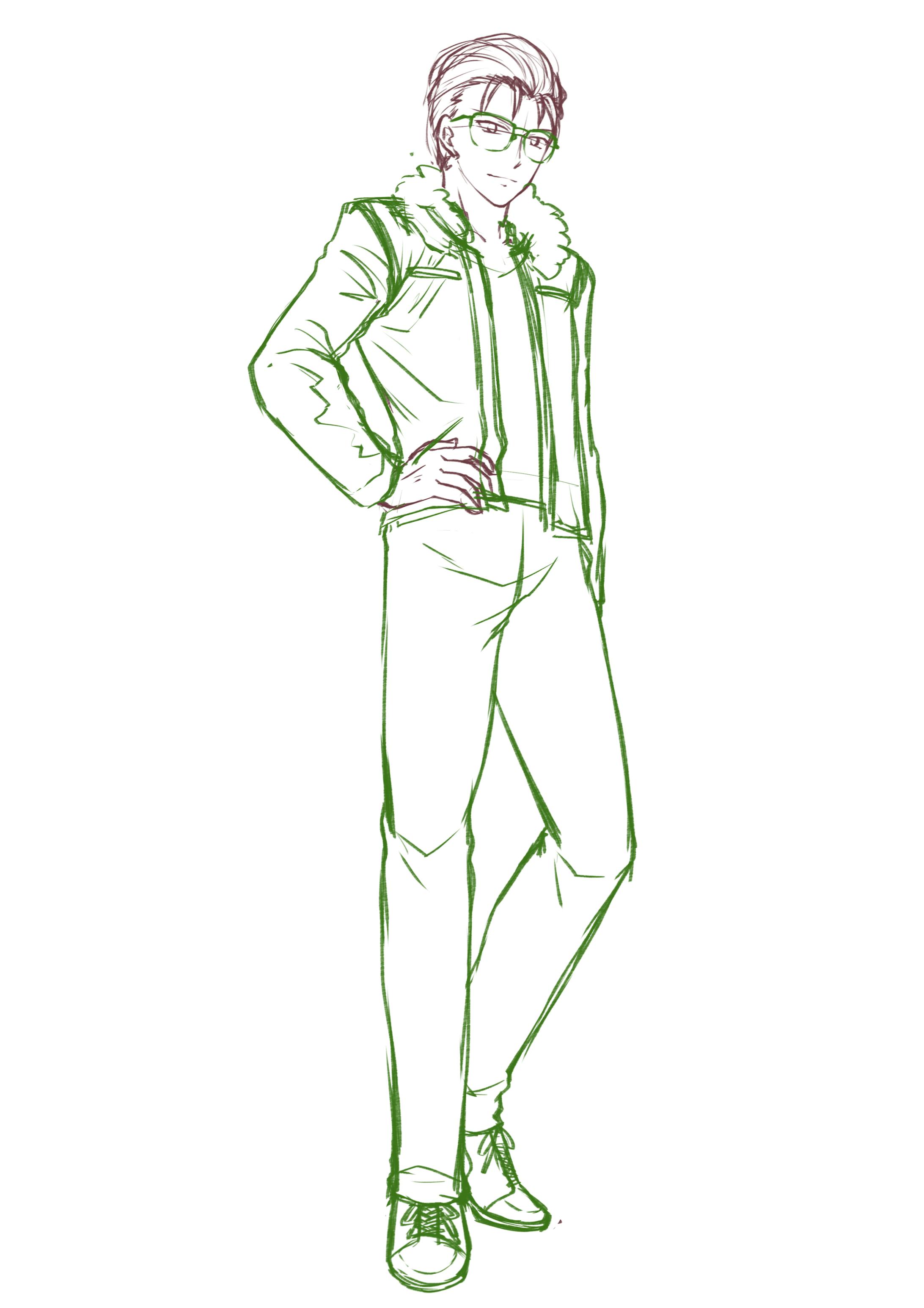 立ち絵のラフその1 立ち絵のラフその1