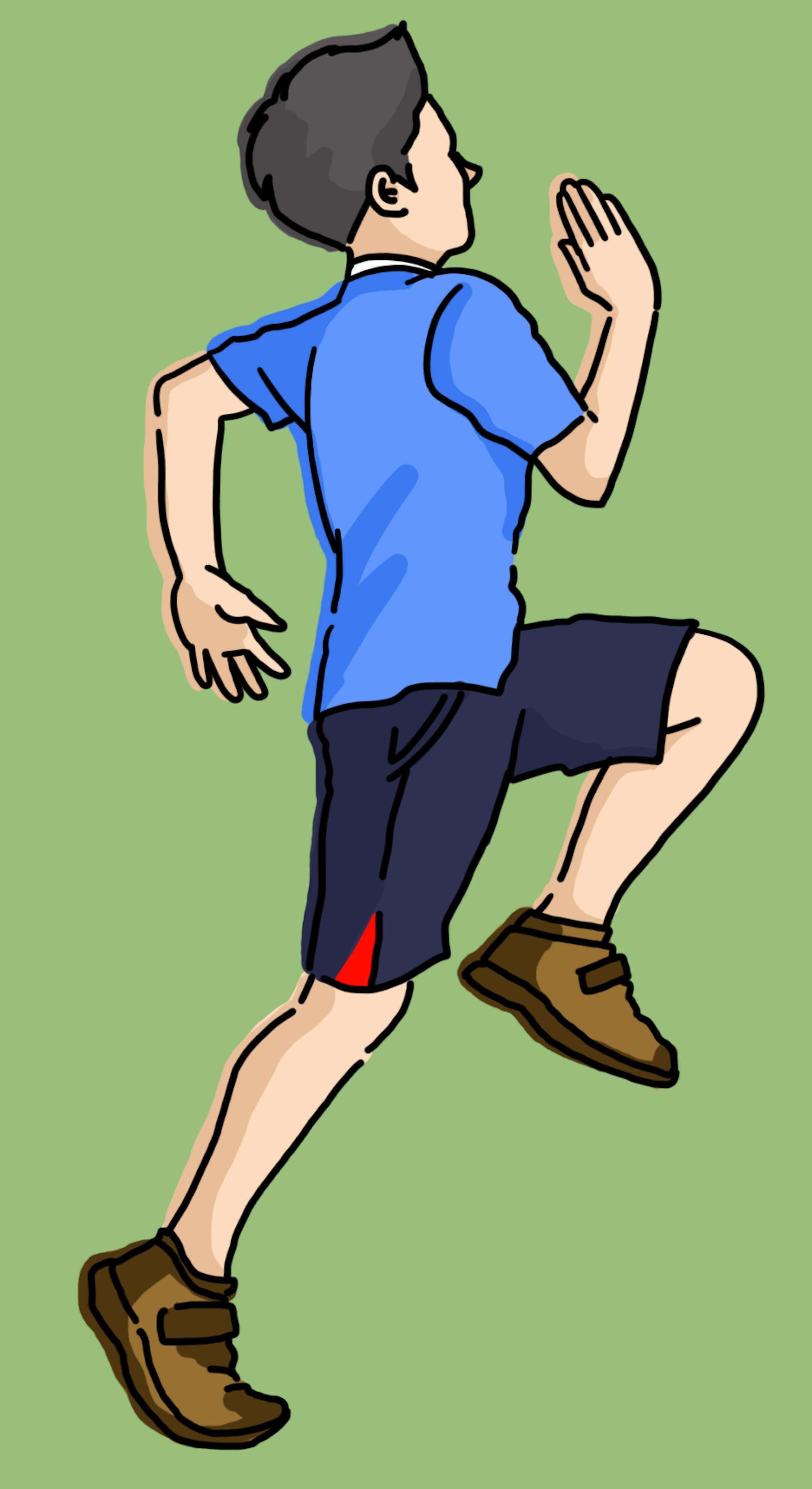 走る男の子-1