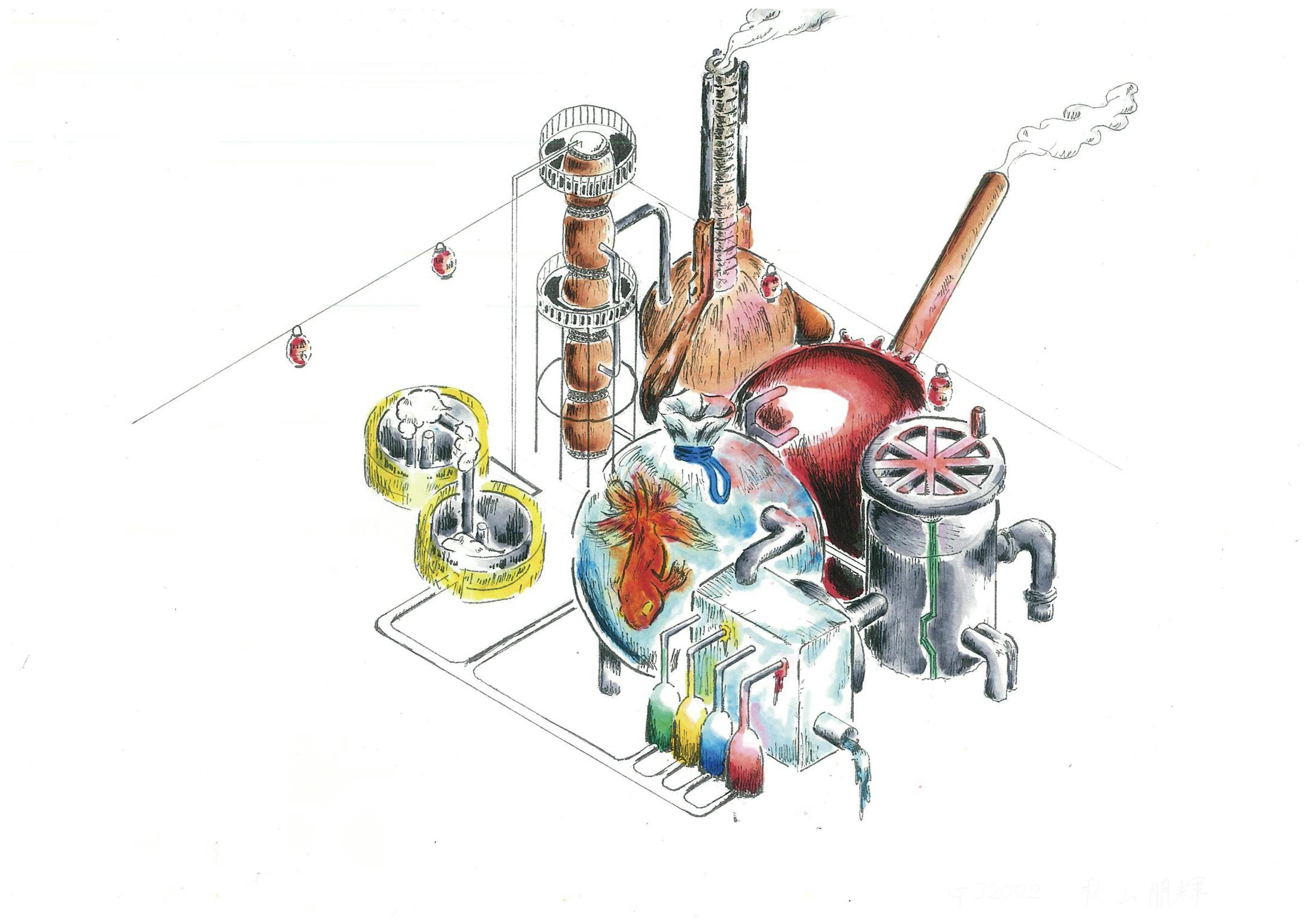 アイソメトリック図法　アナログイラスト-1