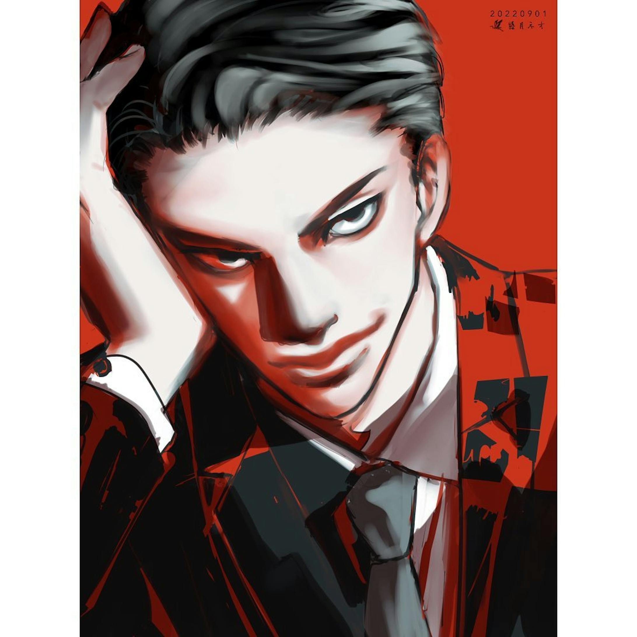 ヴィラン。 #絵 #イラスト #創作イラスト #漫画絵 #落書き #男性 #表情 #illustration #digitalart # ...