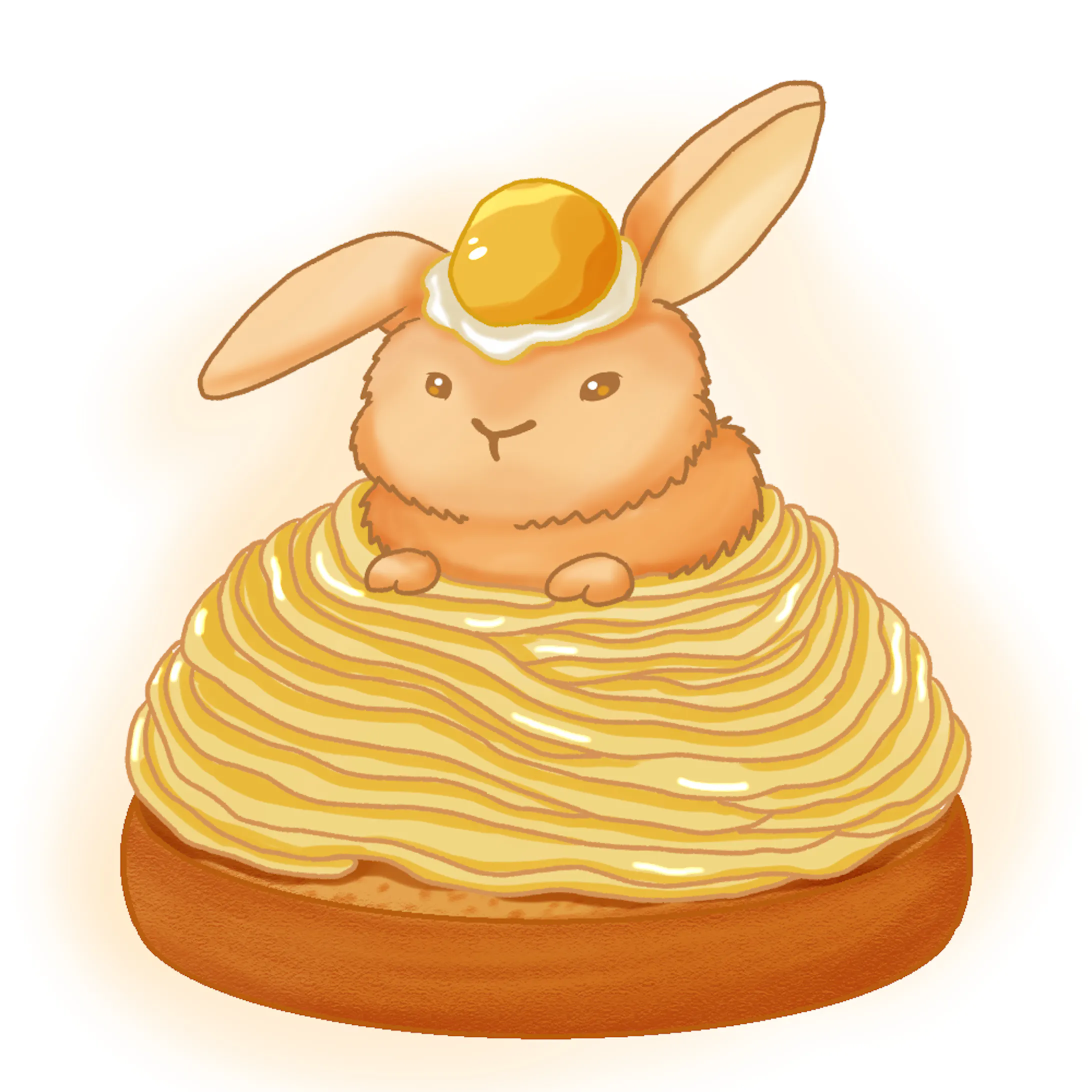 動物と食べ物イラスト