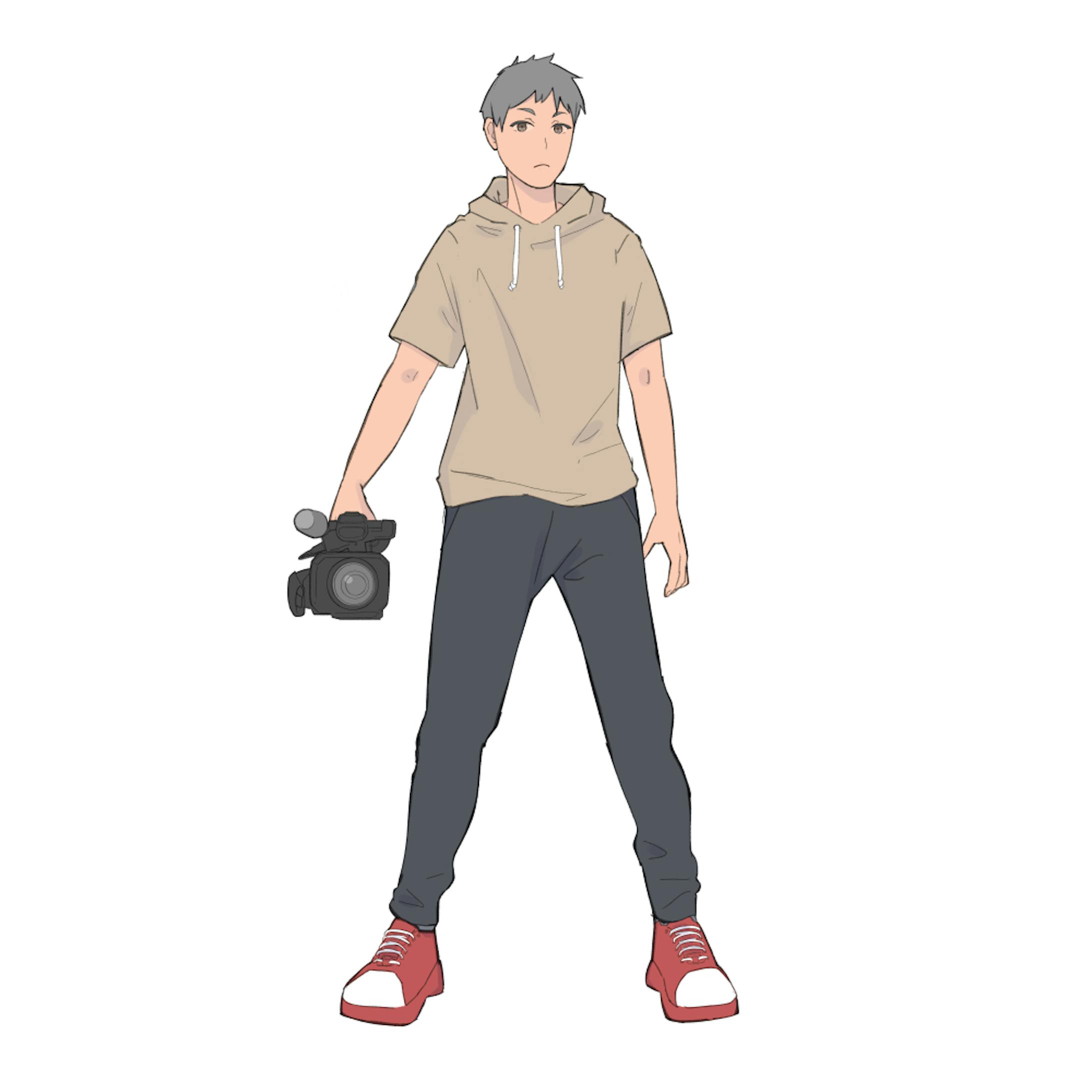 男の子と女の子をセットで描きましたが、男の子はうまく動かせず没になりました。