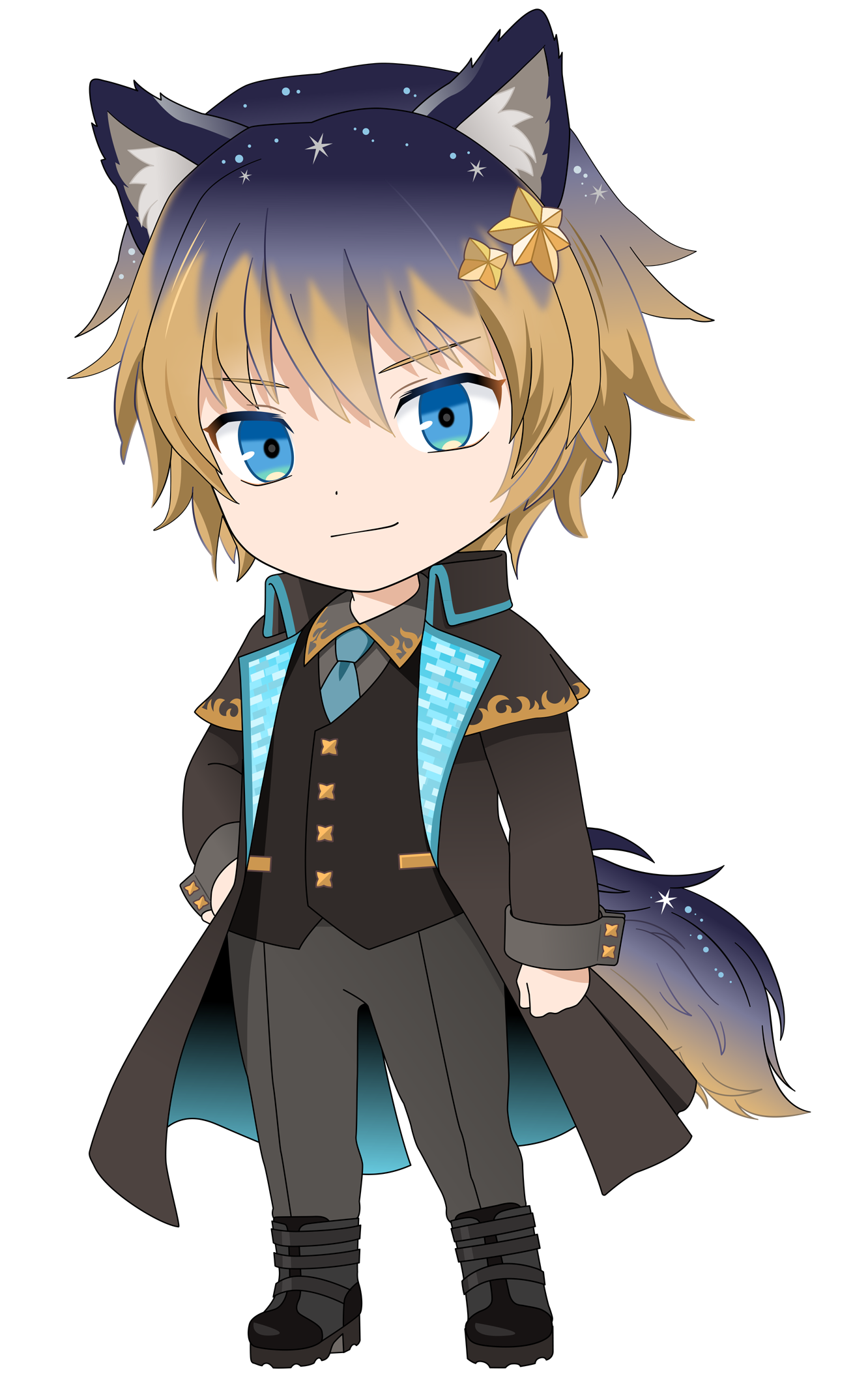 Vtuber様キャラクターデザイン+SDイラスト+配信画面-1