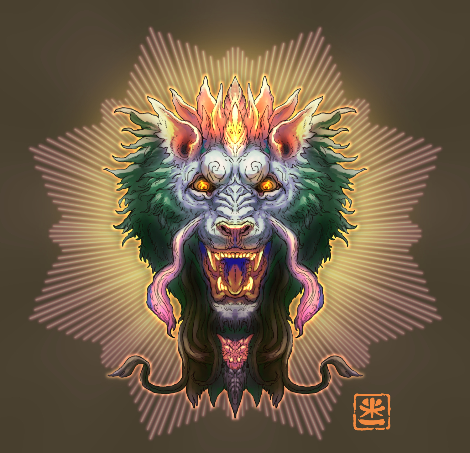 左右対称によるクリーチャーフェイスシリーズ-1