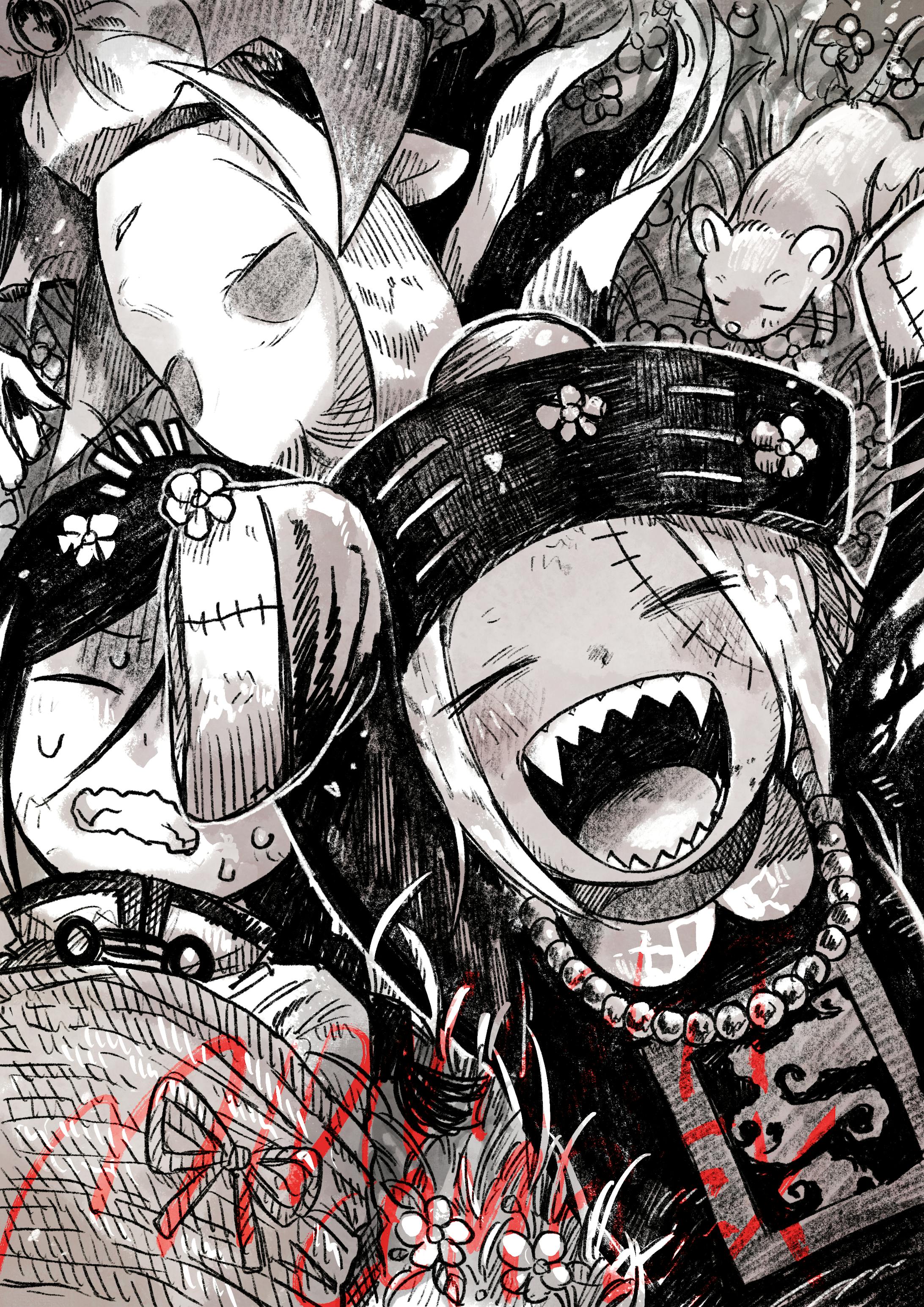 友人への創作キャラ寄稿イラスト-1