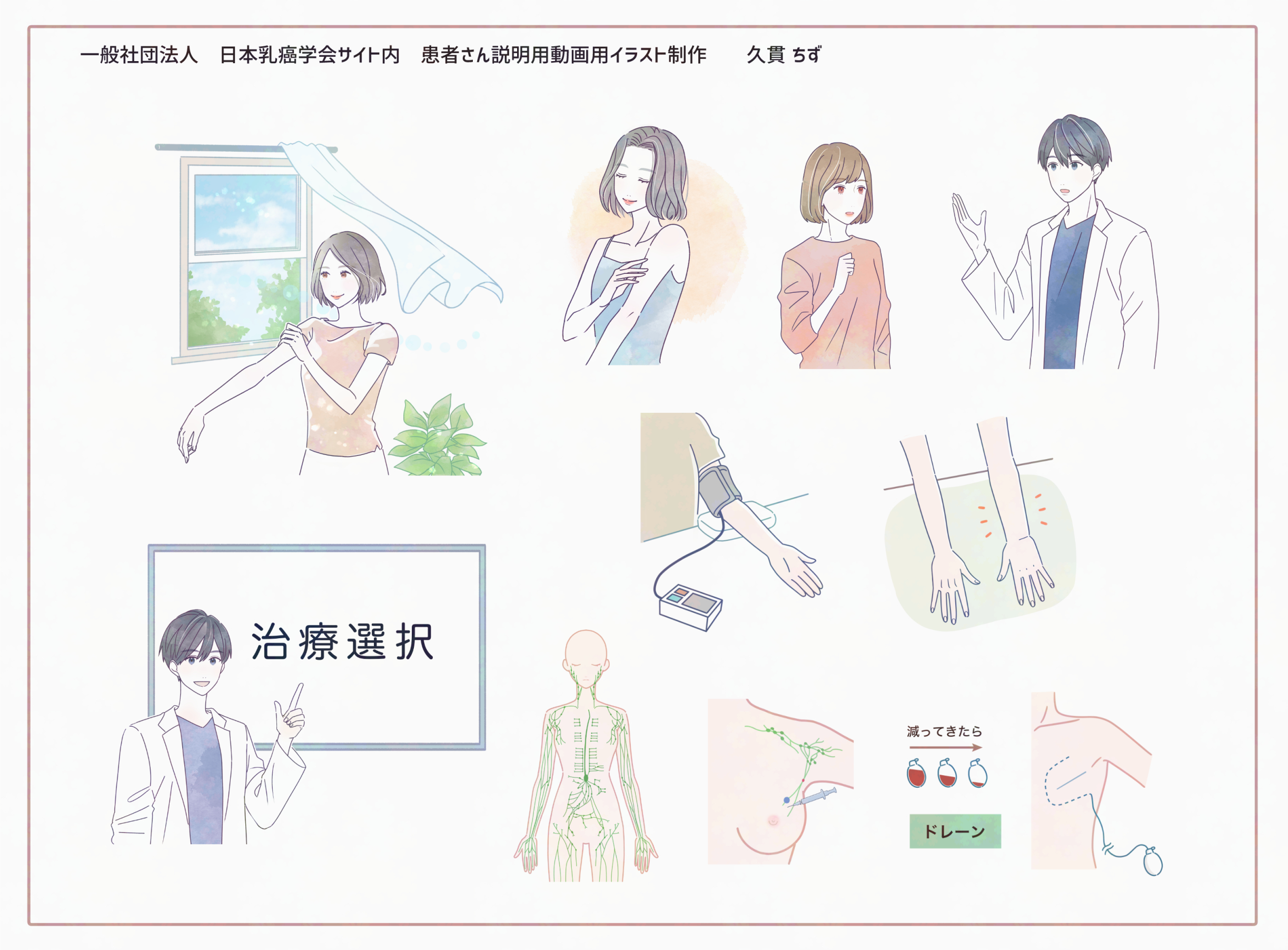  WORK |  日本乳癌学会様　動画内イラスト-1