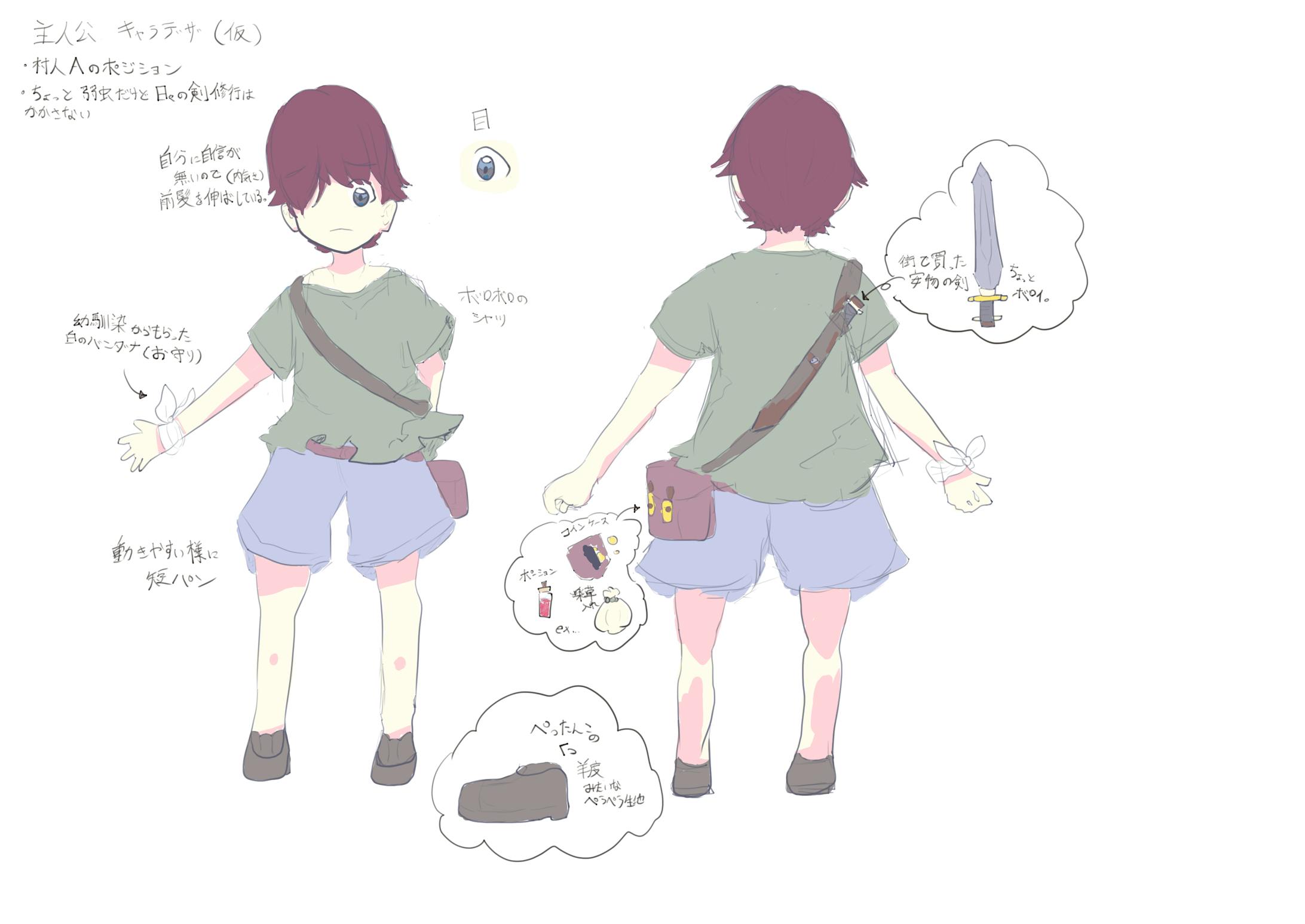 主人公ラフ 主人公ラフ