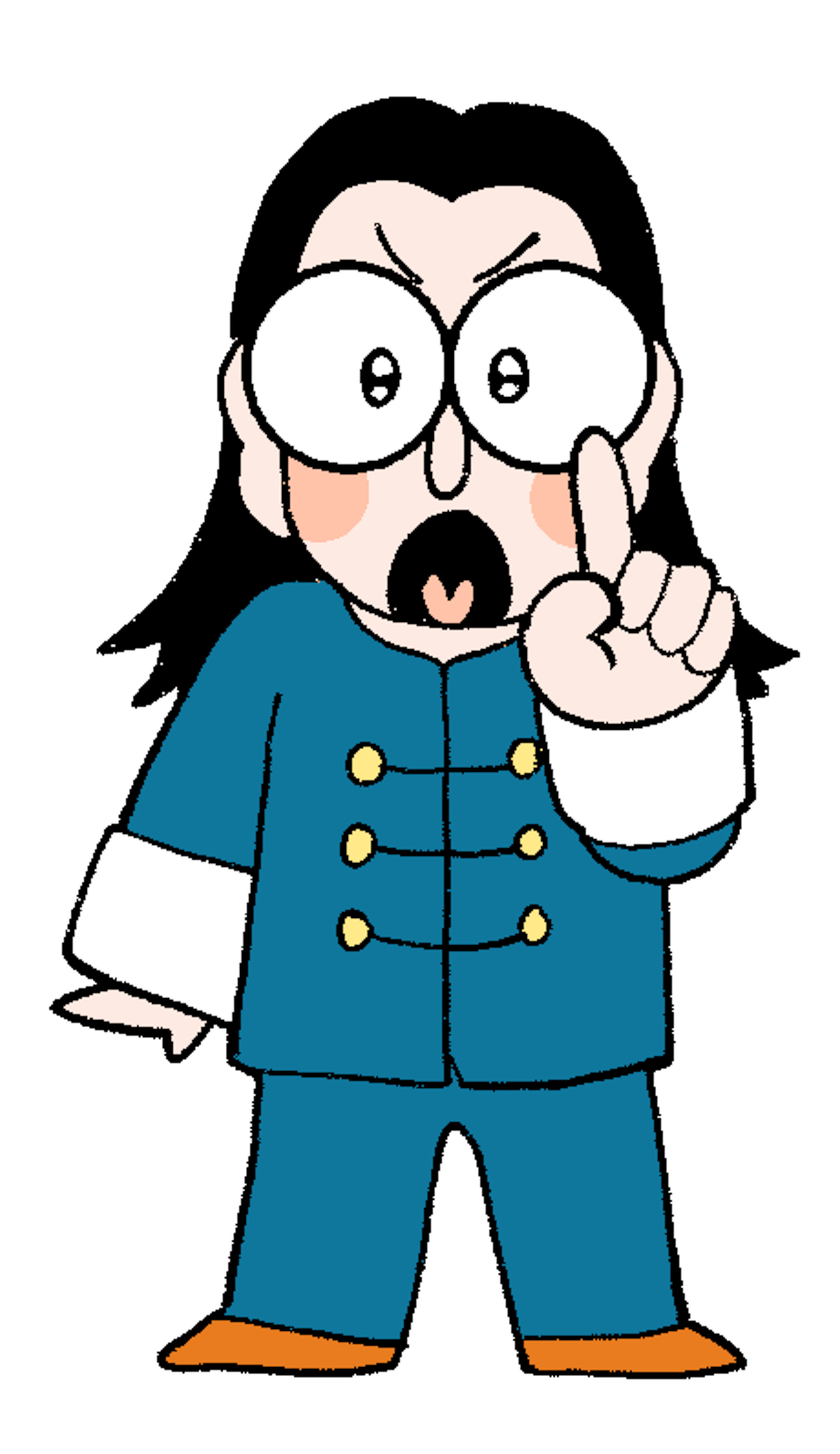 漢方養生指導士ロン毛メガネCh Youtube用イラスト-1