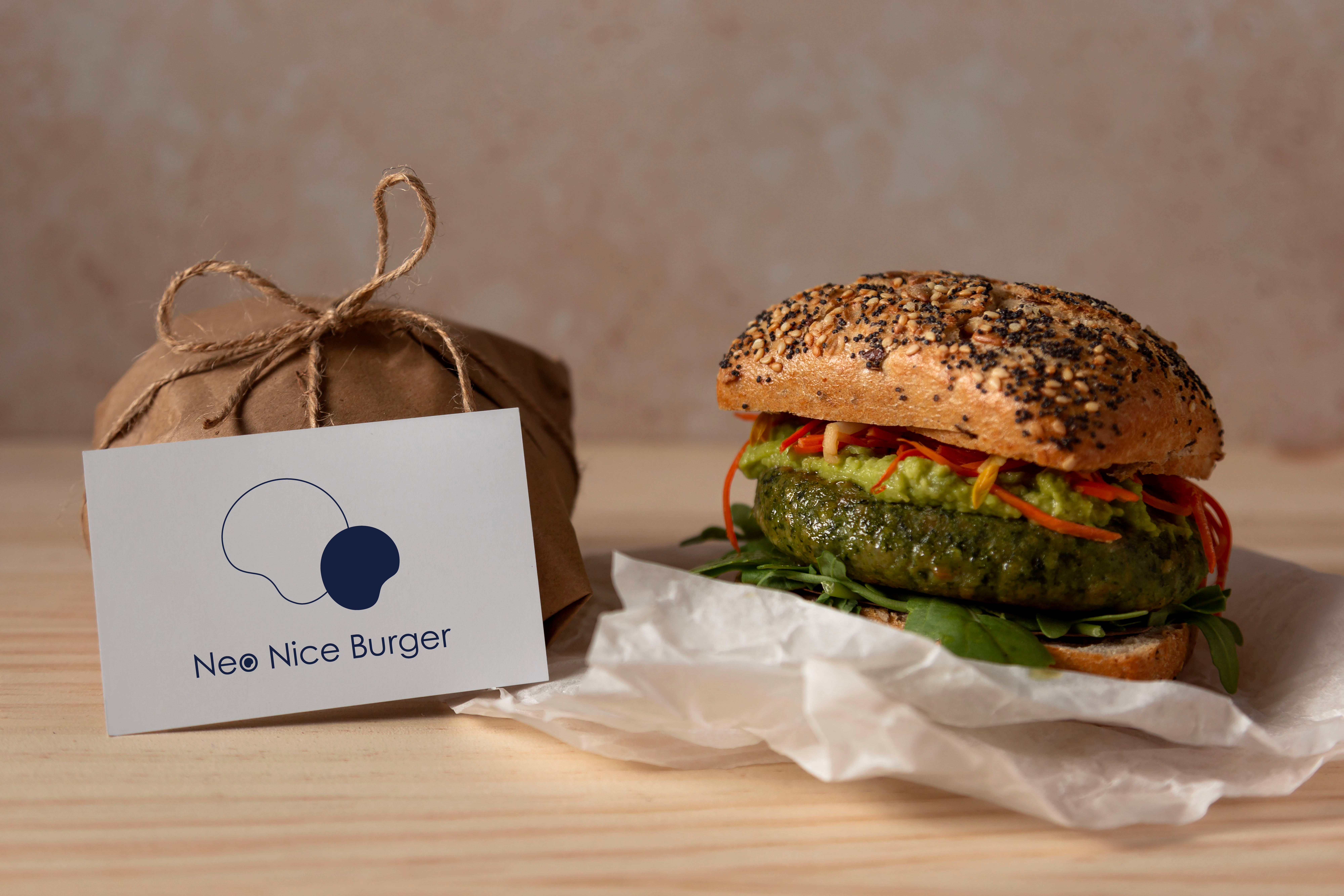 ハンバーガー店のロゴ①-1