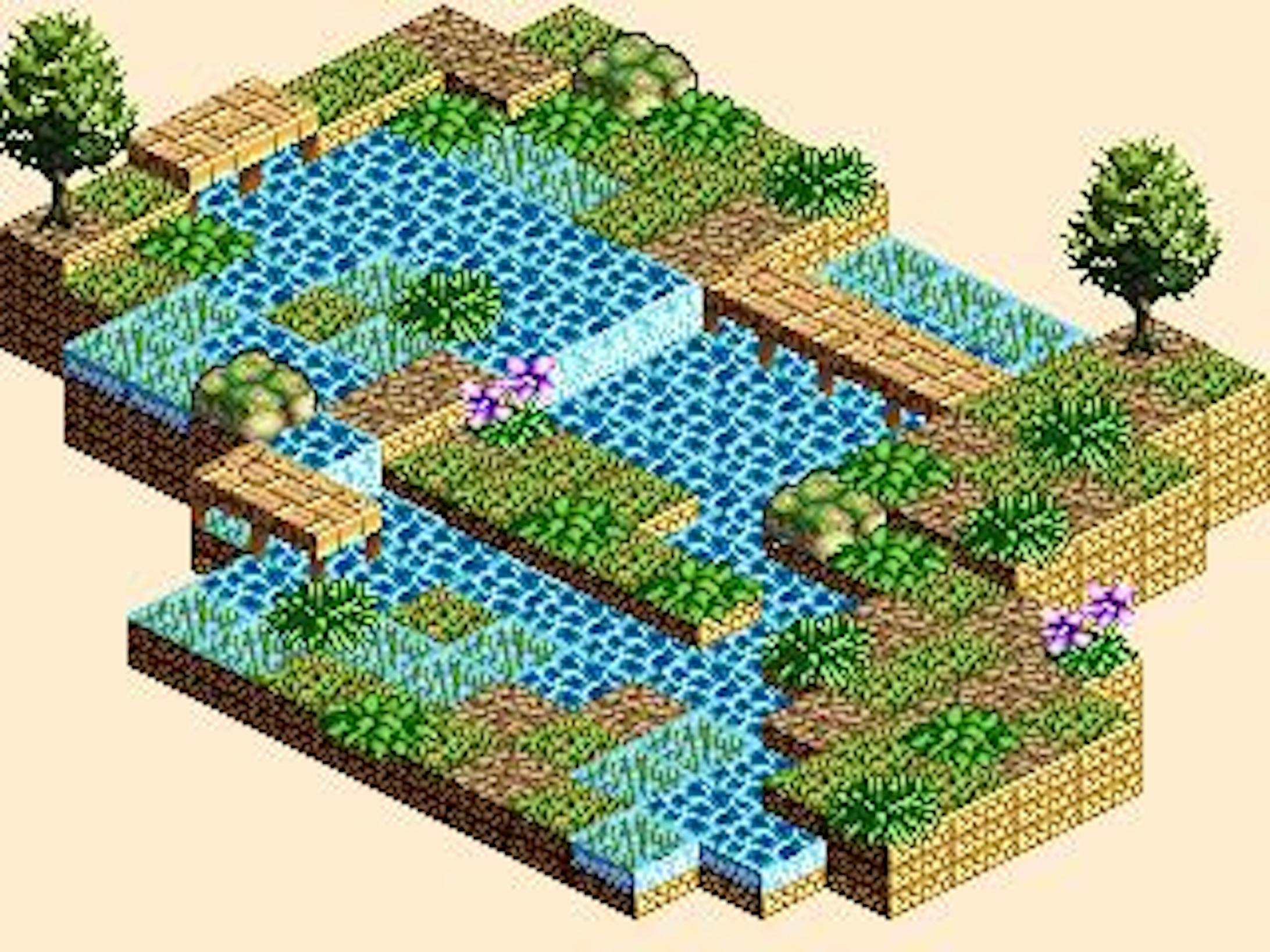 ドット絵 川マップ ドット絵 川マップ
