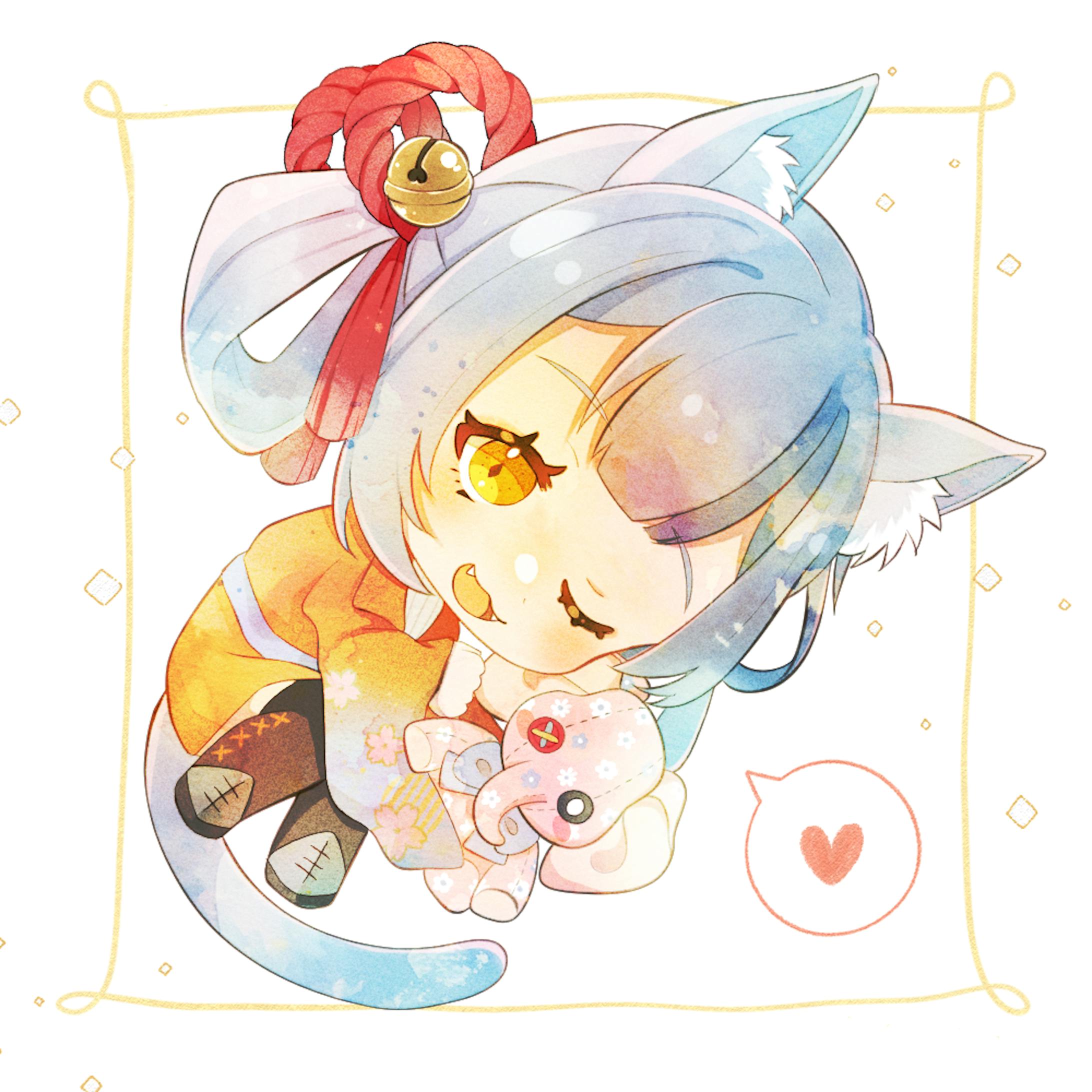 猫柴よつ葉様＊水彩風SDキャラ-1