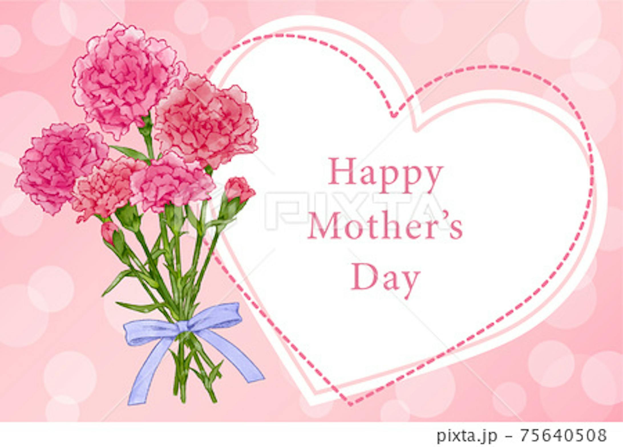 母の日用メッセージカード素材 母の日用メッセージカード素材