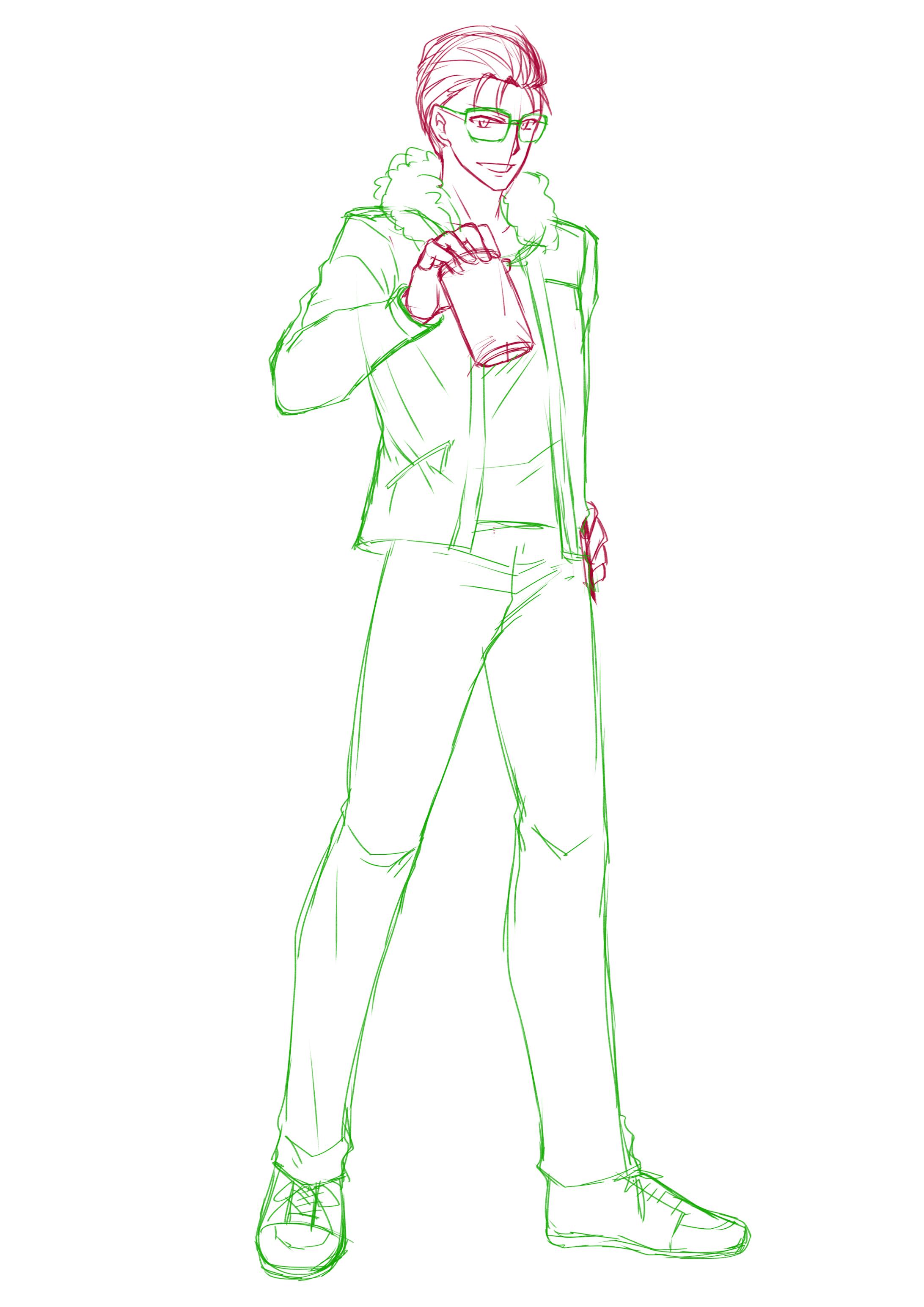 立ち絵のラフその2 立ち絵のラフその2