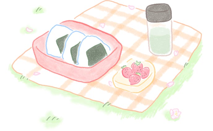 春・ピクニックのイラスト