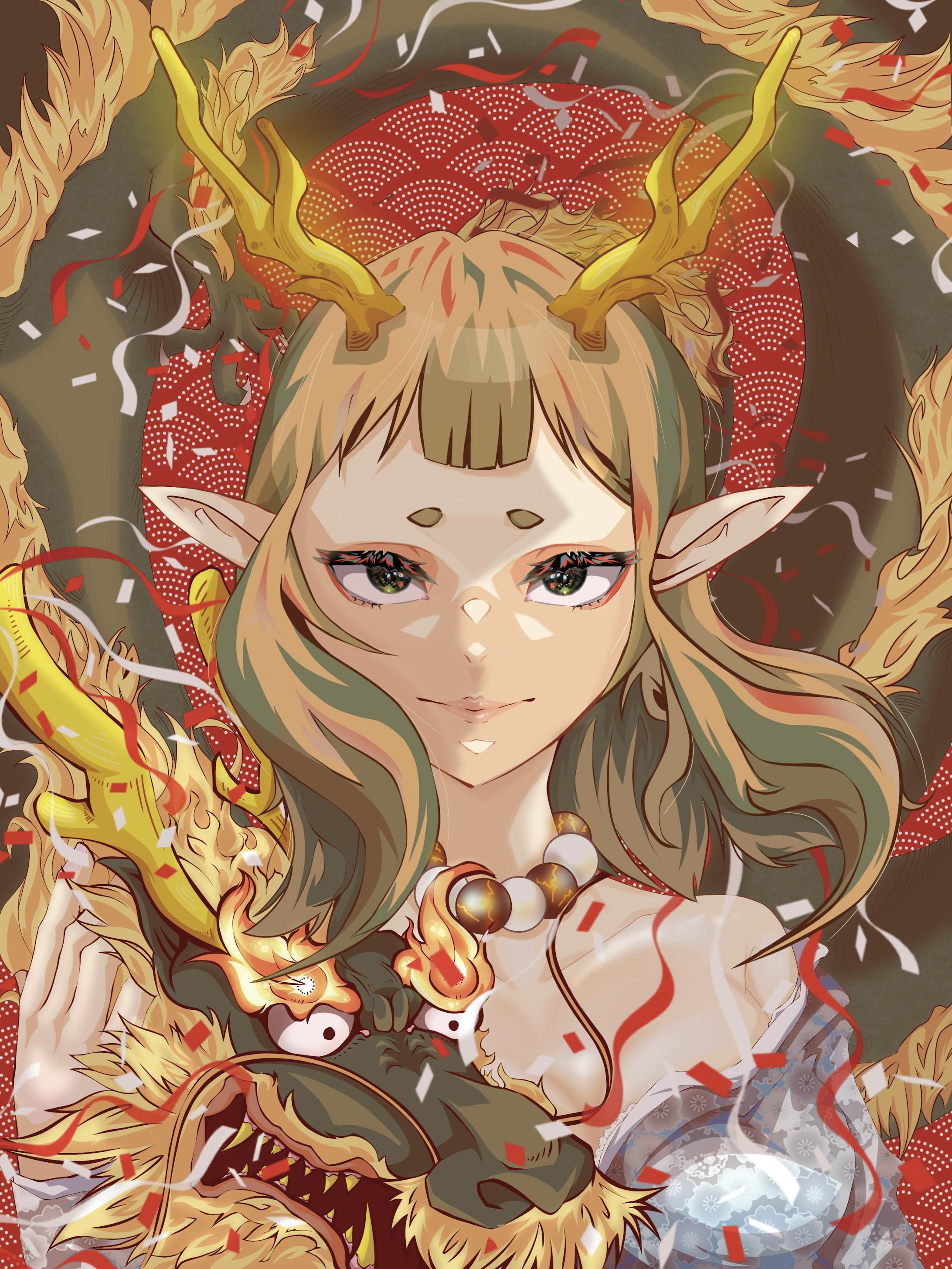 2024辰年年賀状イラスト-1