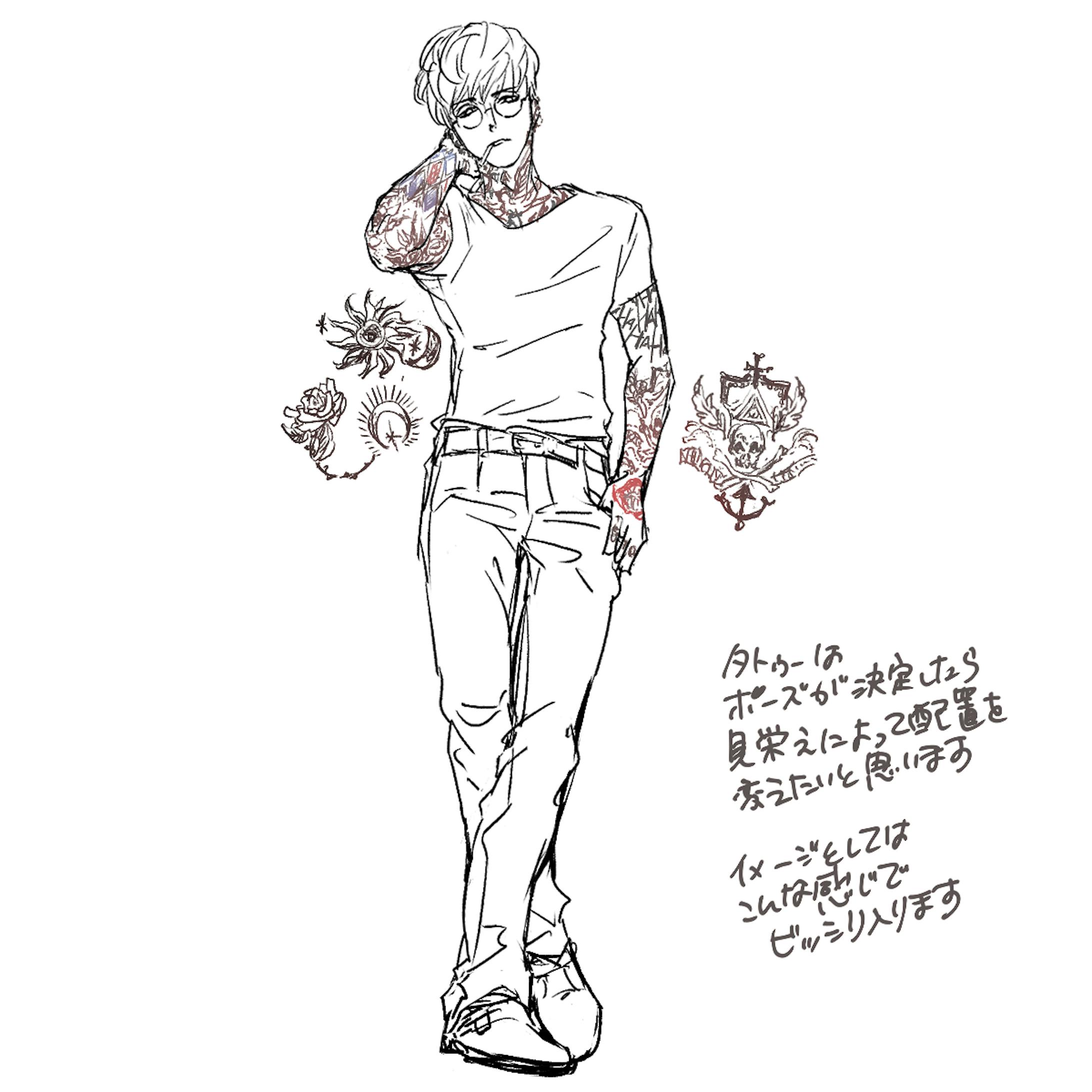 Trpg立ち絵 彫り師 差分4種 ポーズ案5種 Trpg立ち絵 彫り師 差分4種 ポーズ案5種