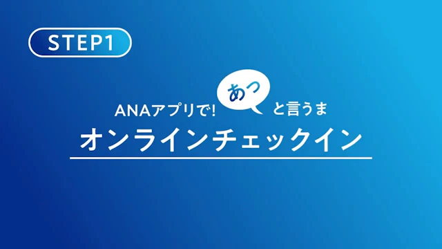 ANA アプリ オンラインチェックイン