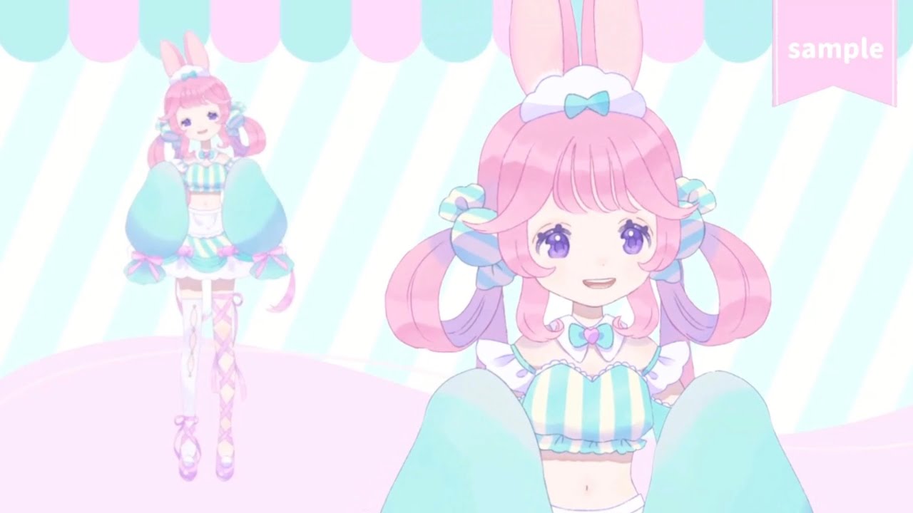 【Live2D】キャンディうさぎの女の子サンプル
