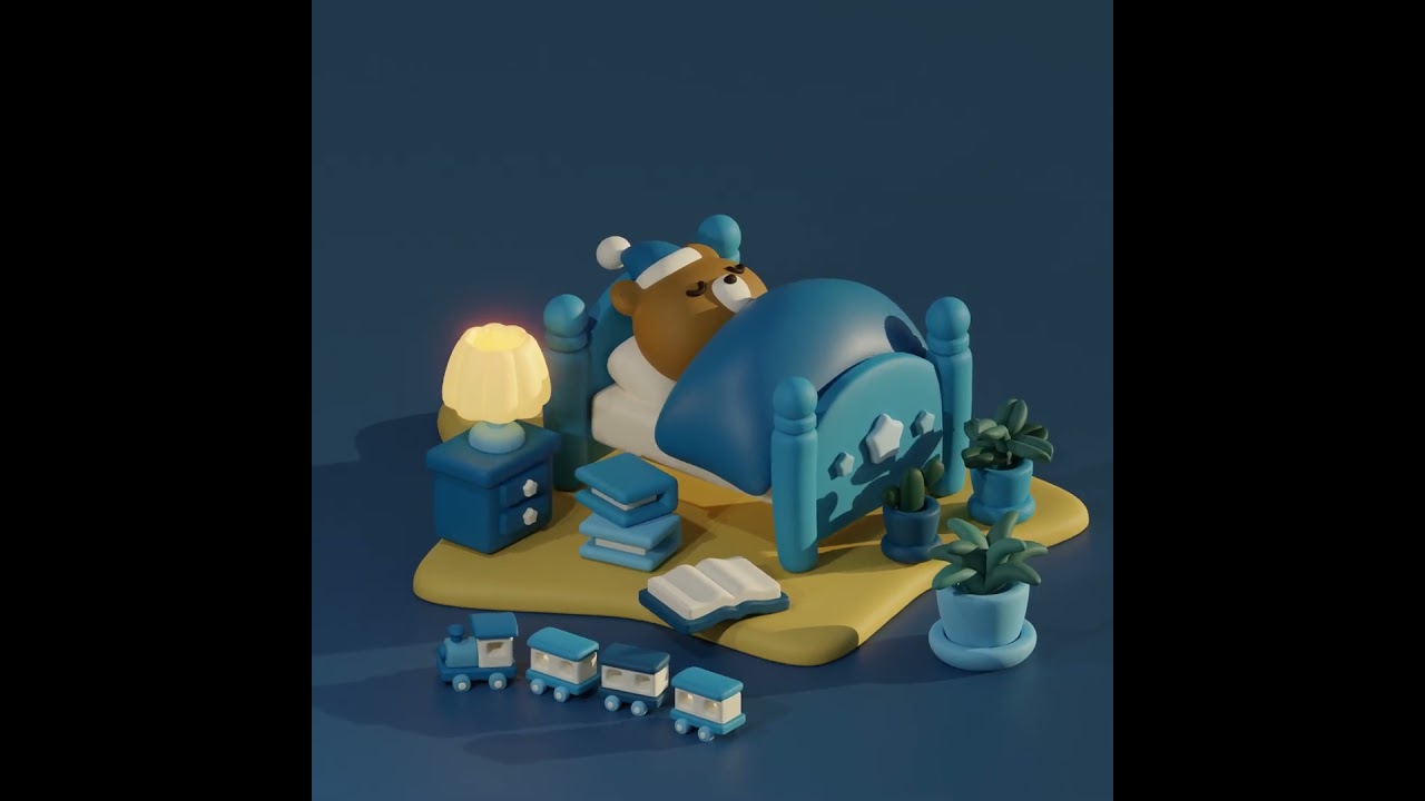 眠るクマのアニメーション #animation #3dアニメーション #3dアニメーション #blender #blender初心者 #3dcg
