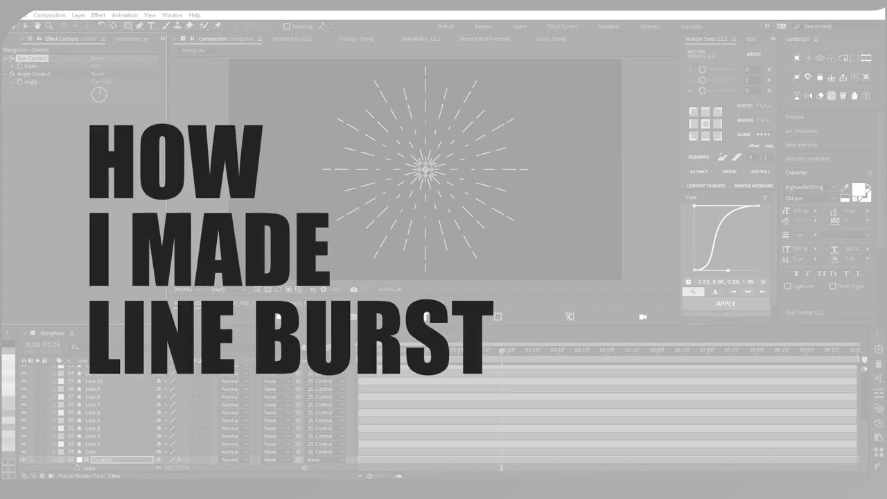 [After Effect] Line sunburst animation