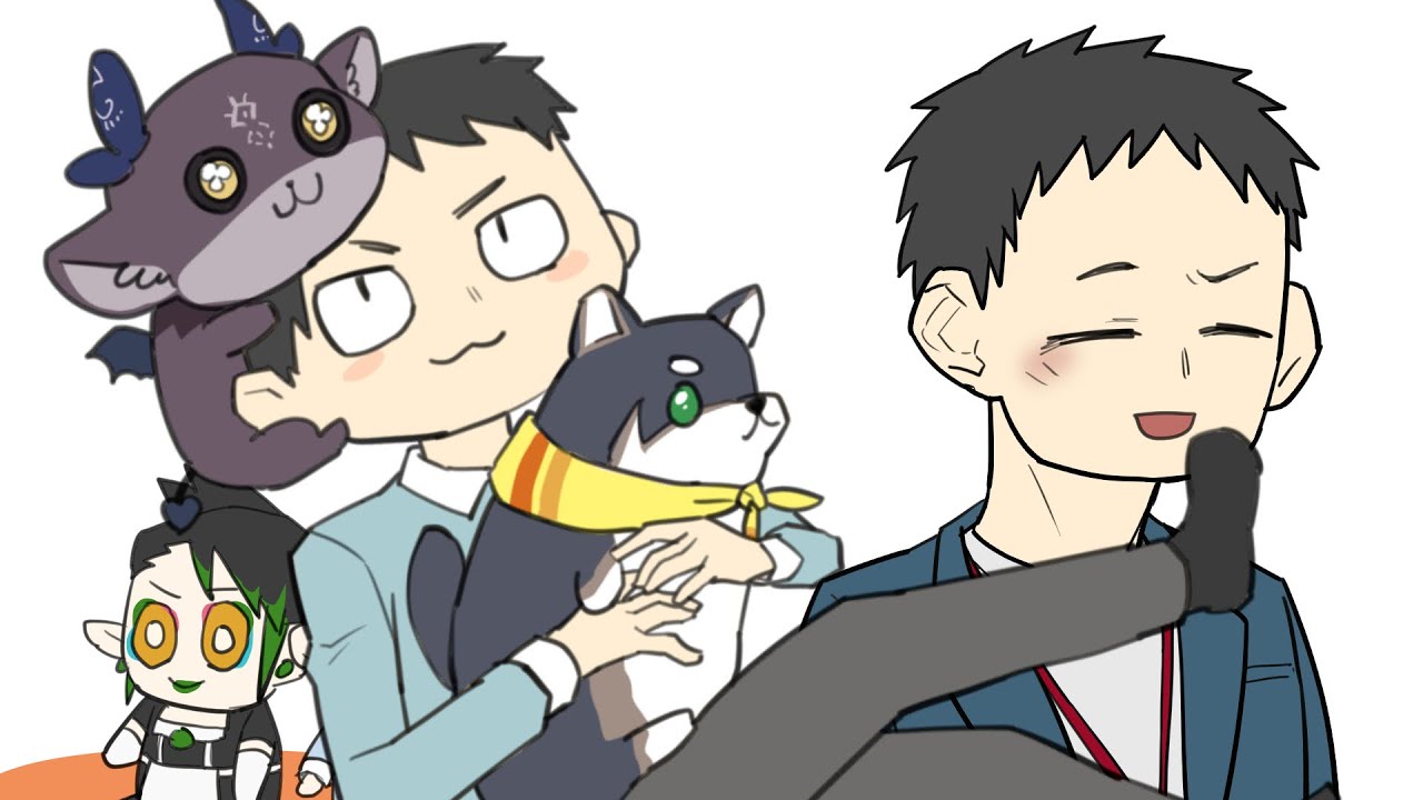 小説家、手描き