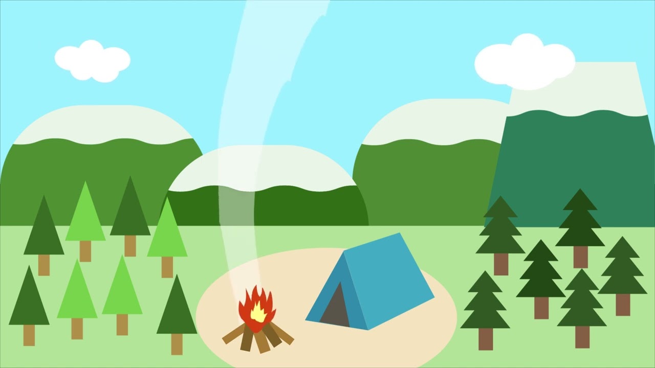 【動画】キャンプの光景　背景アニメ