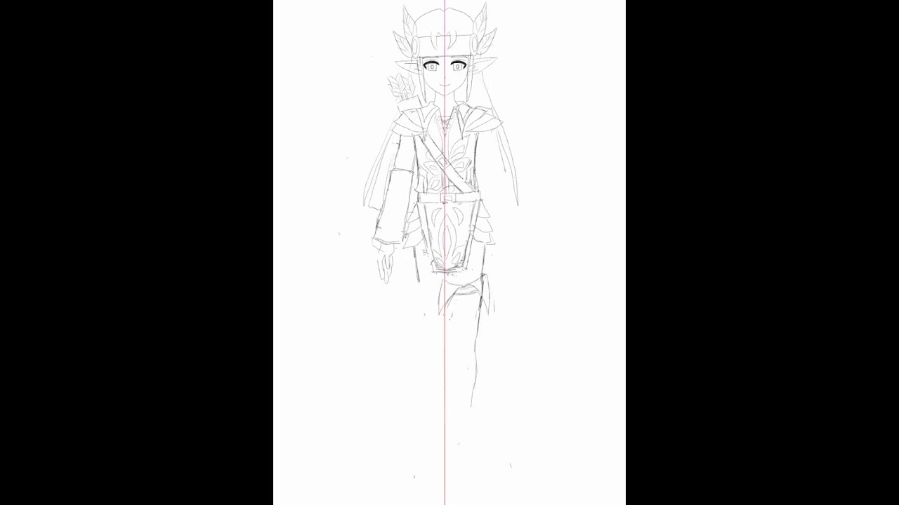 弓使いエルフええええキャラデザArcherEEEECharacterDesign