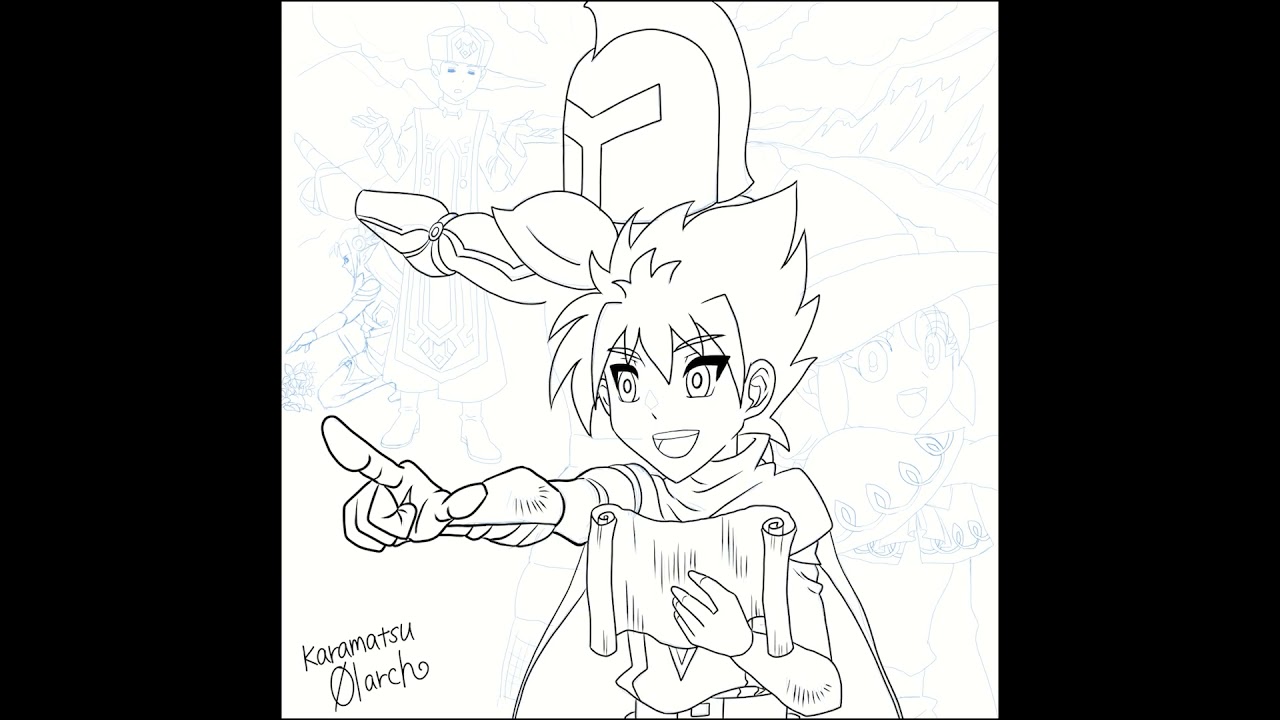 地図あっちこっち #rpg #勇者  #rpghero #創作イラスト #イラストメイキング