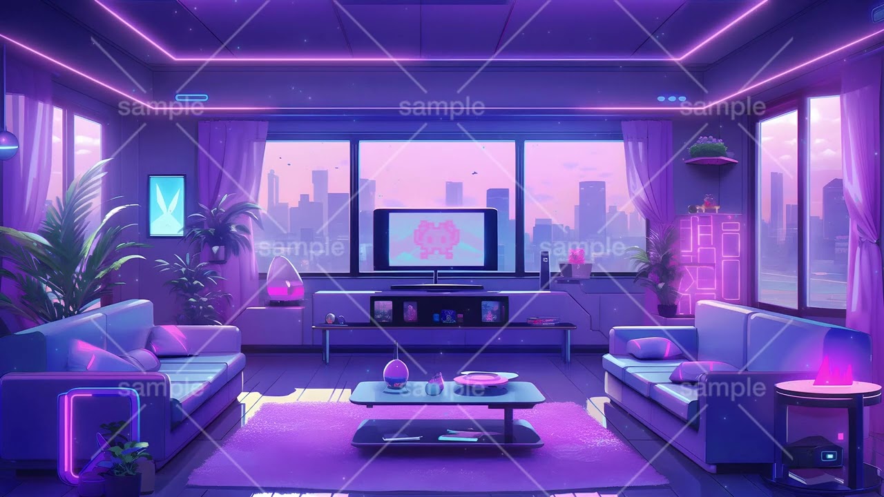ネオンルーム背景