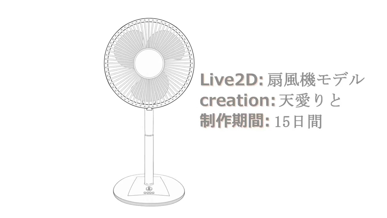【Live2Dアニメ】扇風機モデル